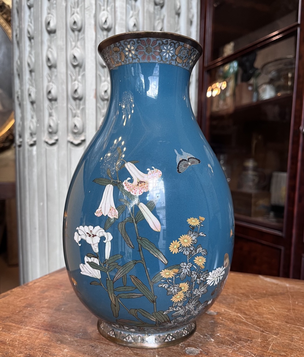 Japan Meiji Period . Baluster Vase .-photo-3