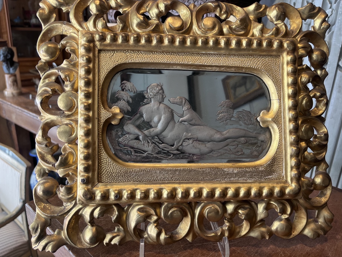 Miroir Italien souvenir du grand tour .-photo-4