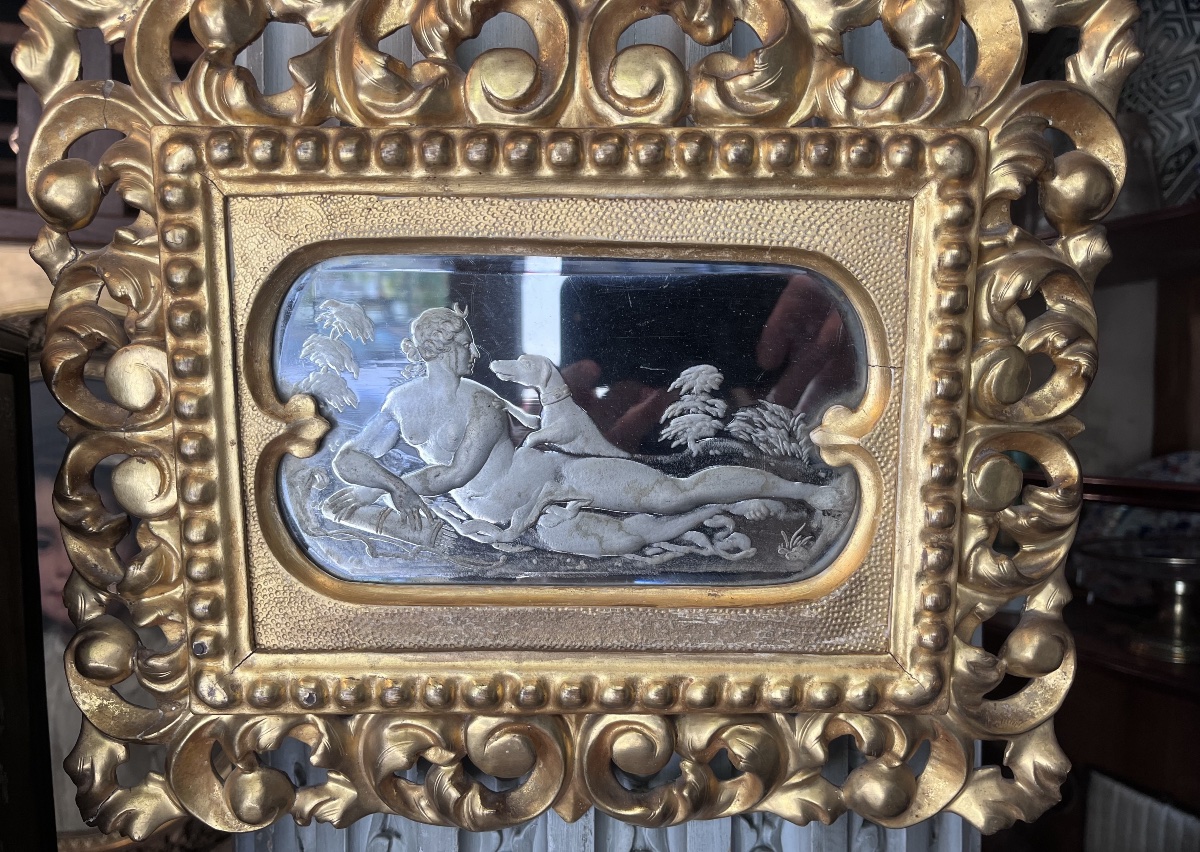 Miroir Italien souvenir du grand tour .-photo-5