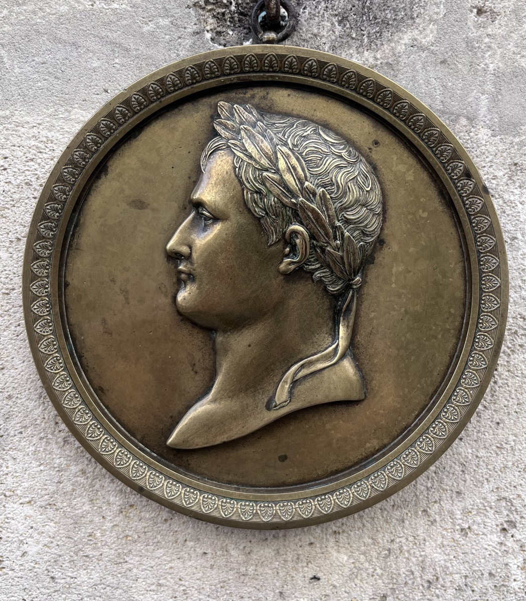 Large Bronze Medallion Depicting Napoleon.