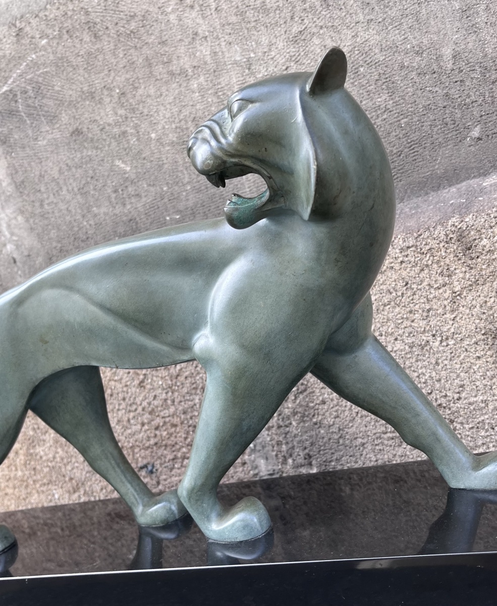 Art Deco Bronze Panther.-photo-2