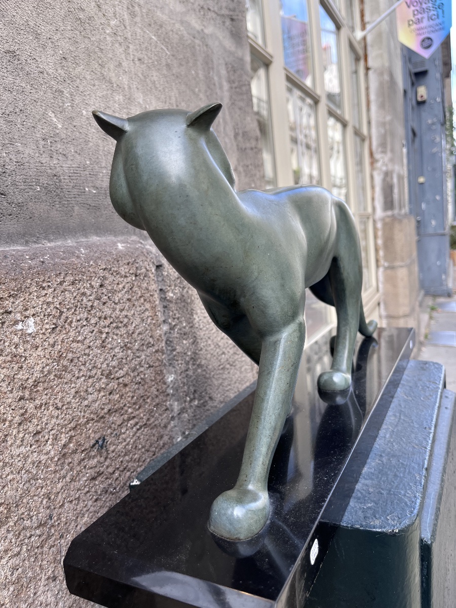 Art Deco Bronze Panther.-photo-1