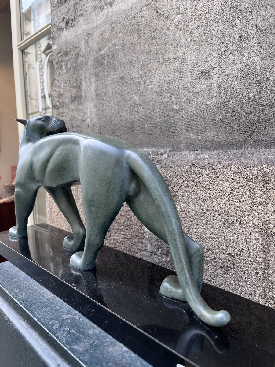 Art Deco Bronze Panther.-photo-2