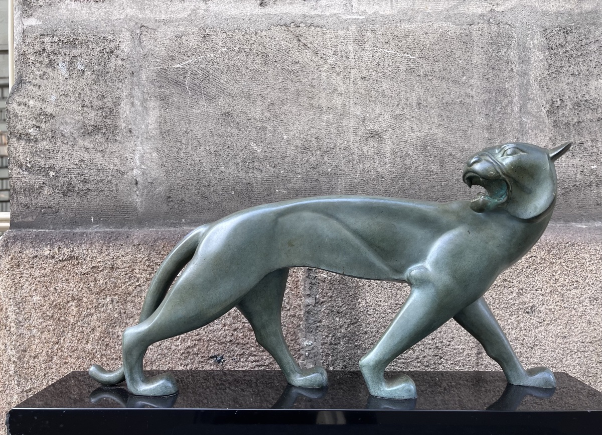 Art Deco Bronze Panther.