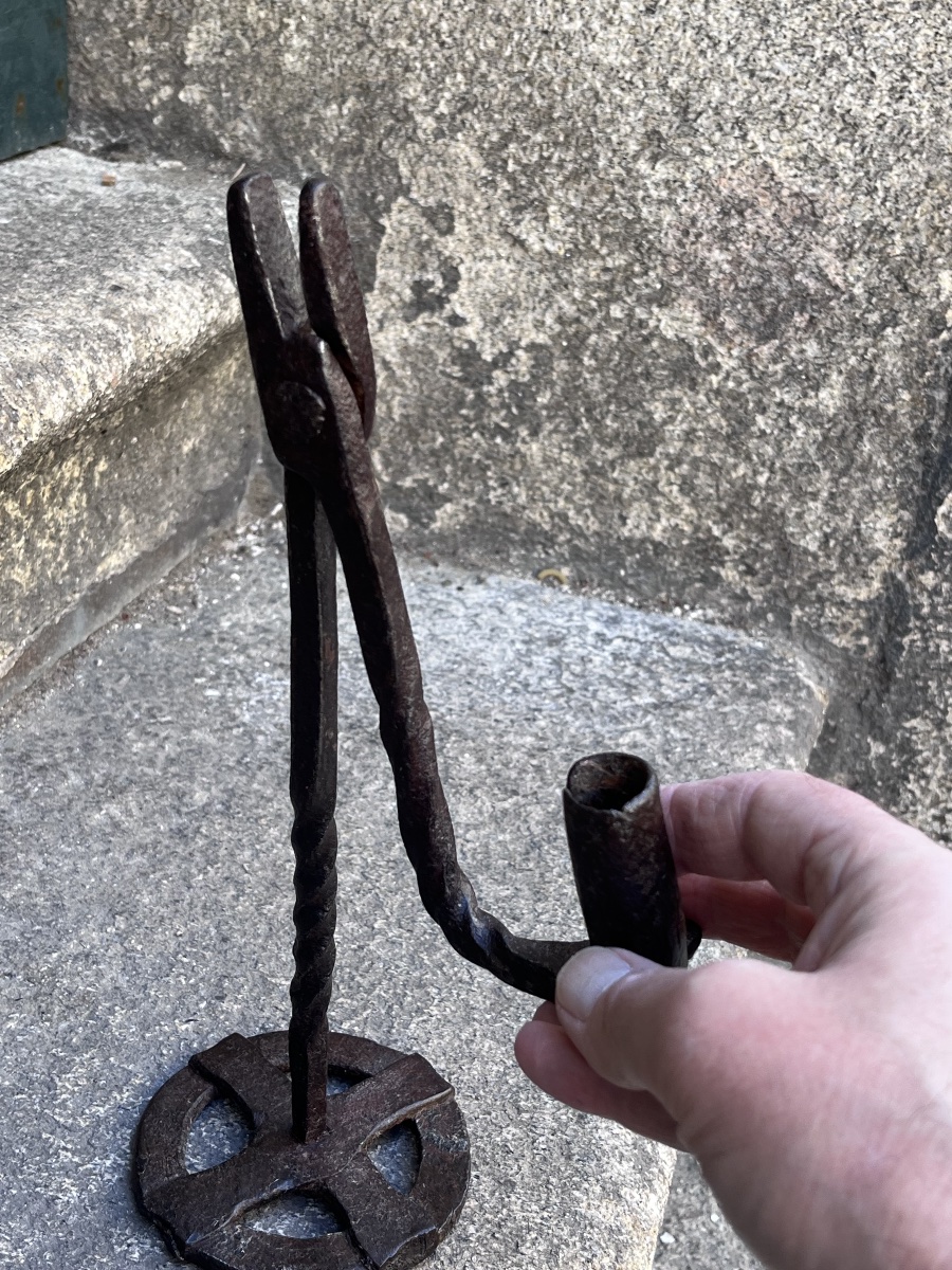 Wrought-iron Resin Holder Or Candle Holder.-photo-4