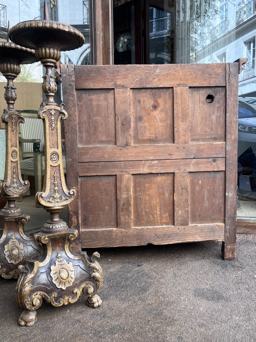Petite armoire en orme , hêtre et chêne .-photo-1