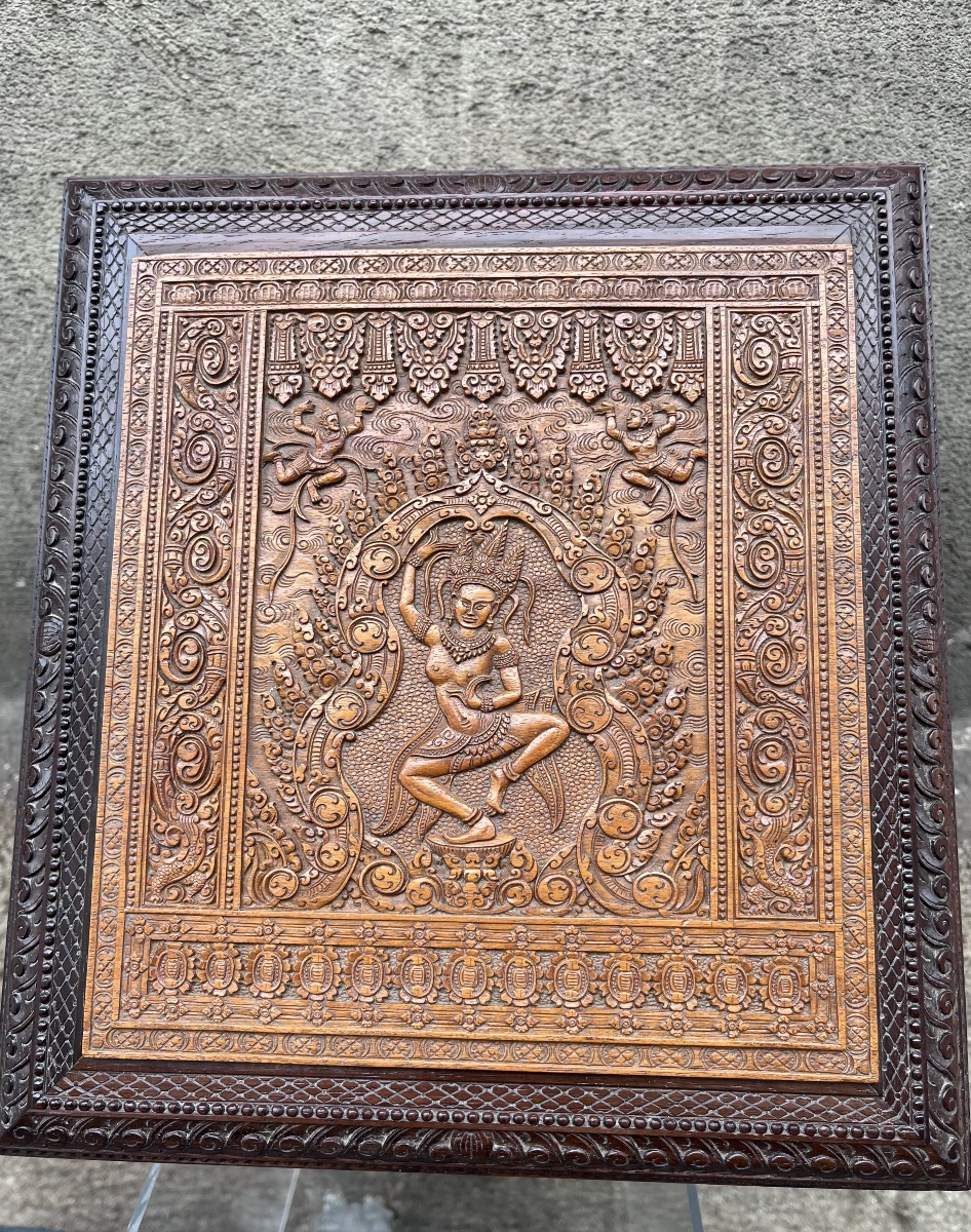 Coffret en bois sculpté , Indonésie .-photo-7