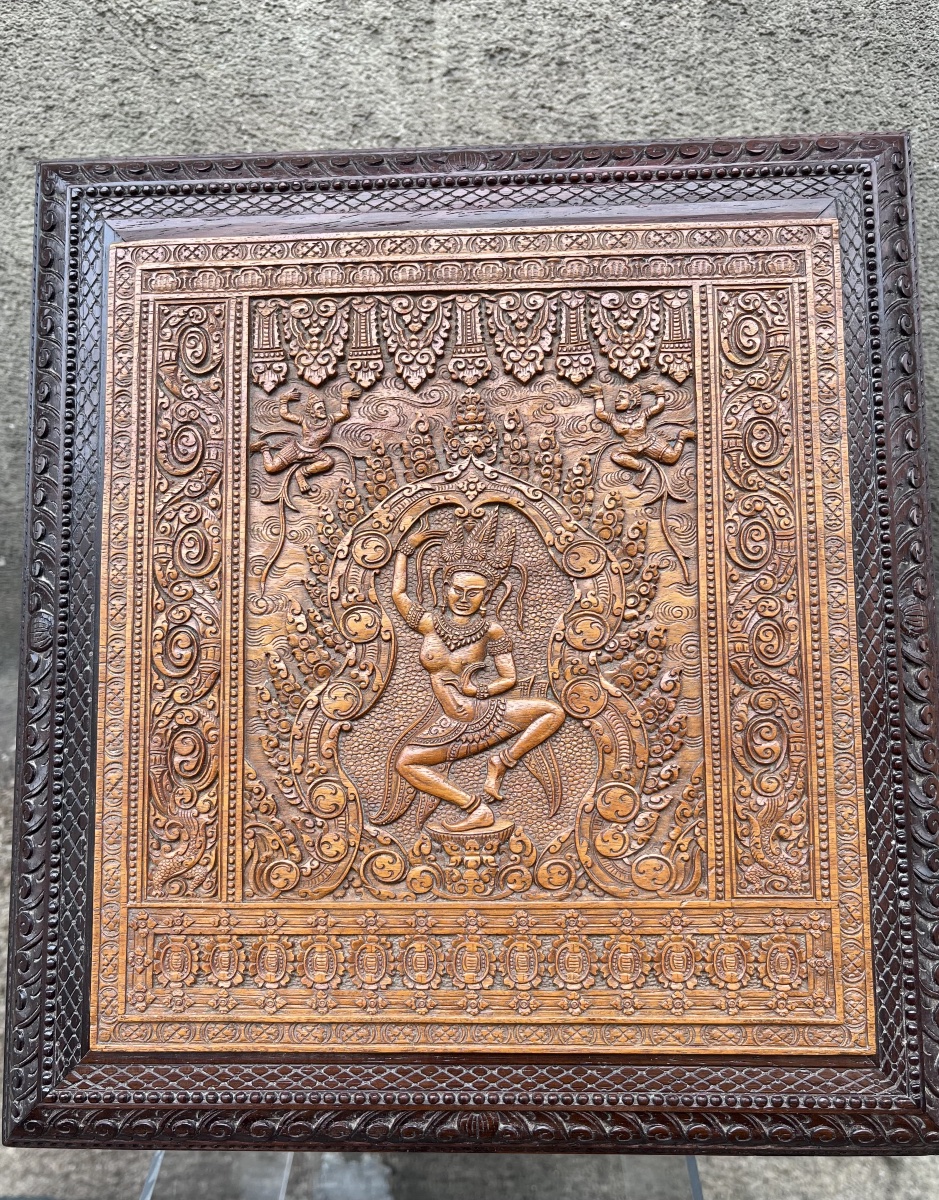 Coffret en bois sculpté , Indonésie .-photo-8