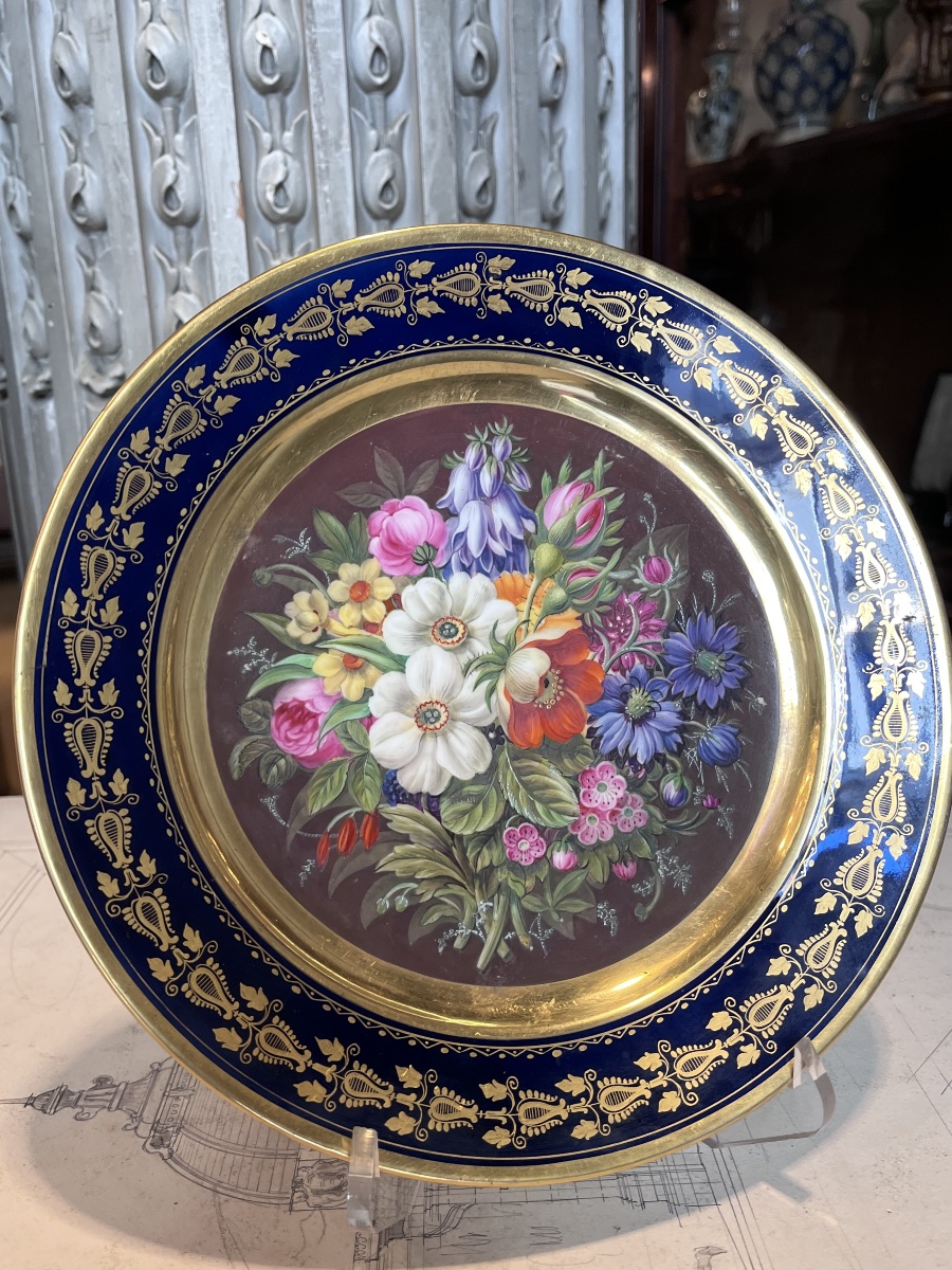 Manufacture Darte . Assiette en porcelaine .-photo-4