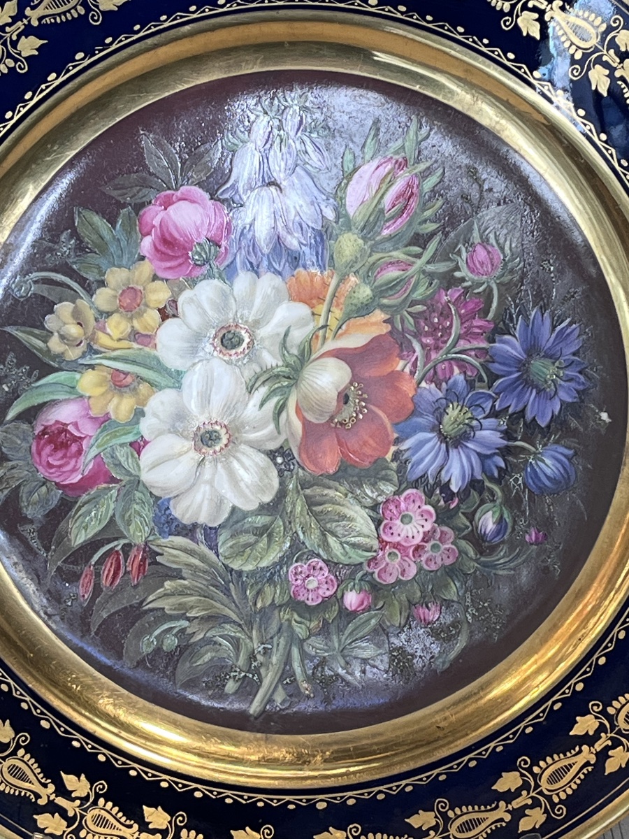 Manufacture Darte . Assiette en porcelaine .-photo-3