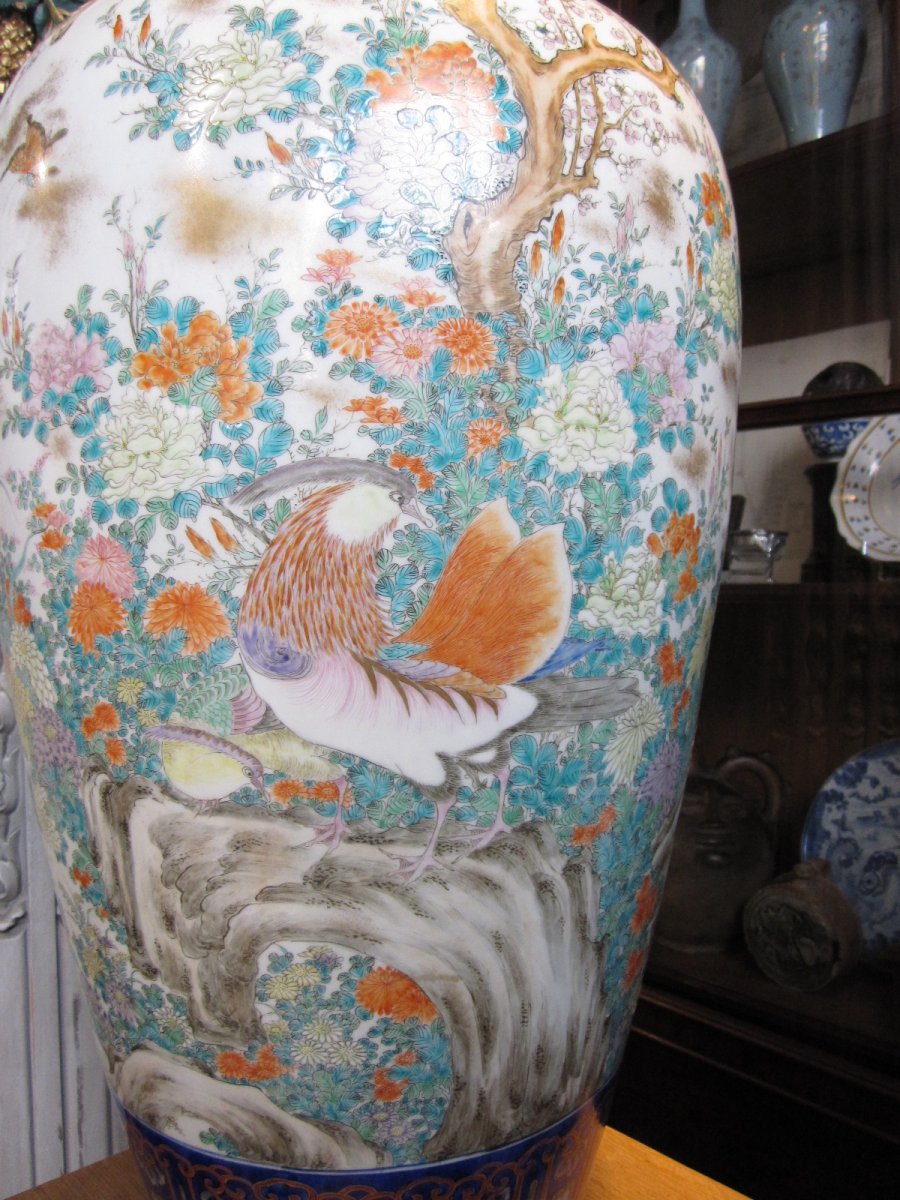 Grand Vase En Porcelaine Japon époque Meiji.-photo-3