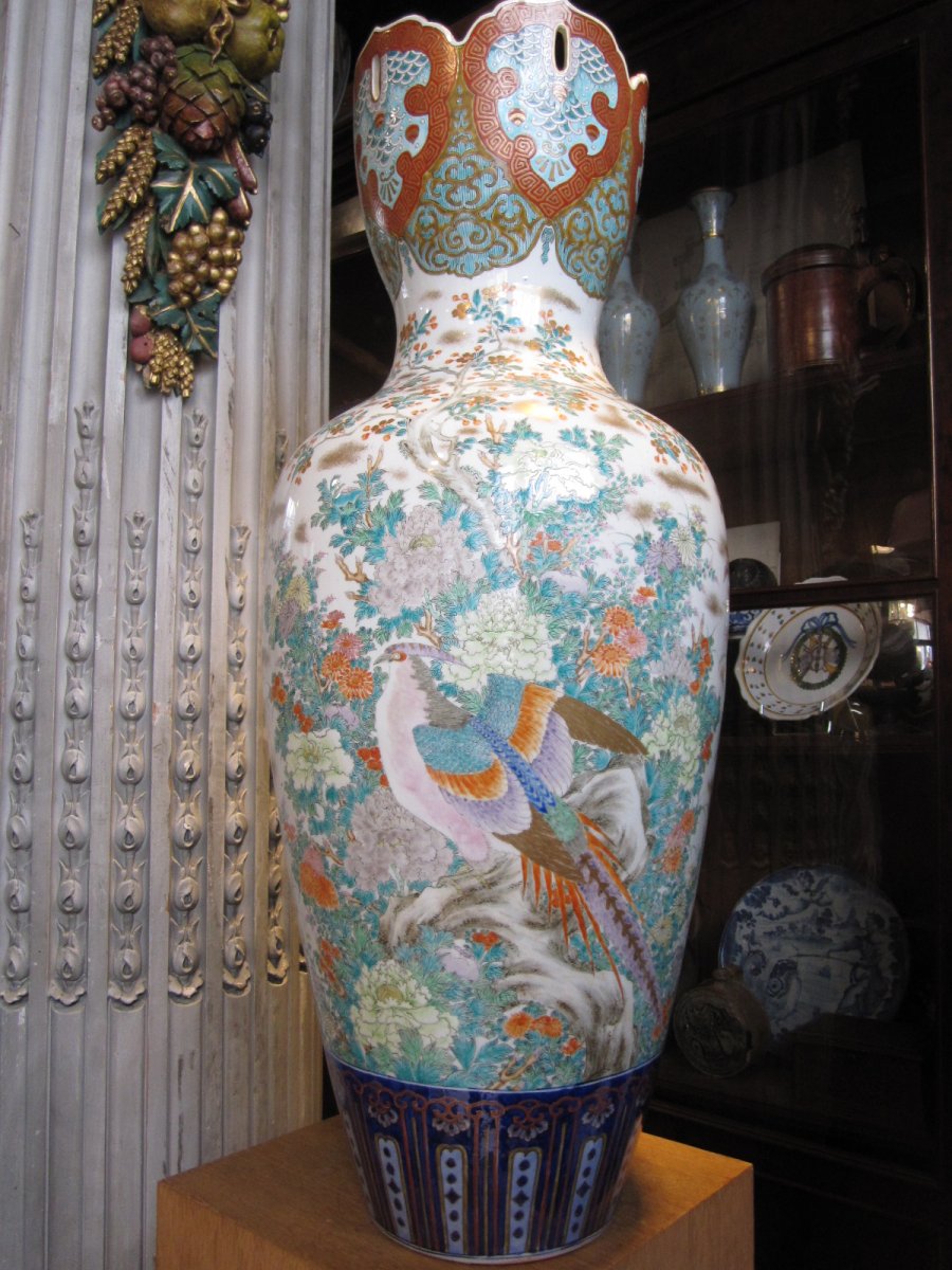 Grand Vase En Porcelaine Japon époque Meiji.-photo-8