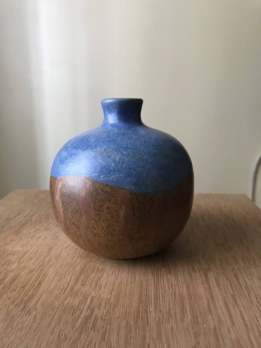 Louis Lourioux Stoneware Ball Vase-photo-2