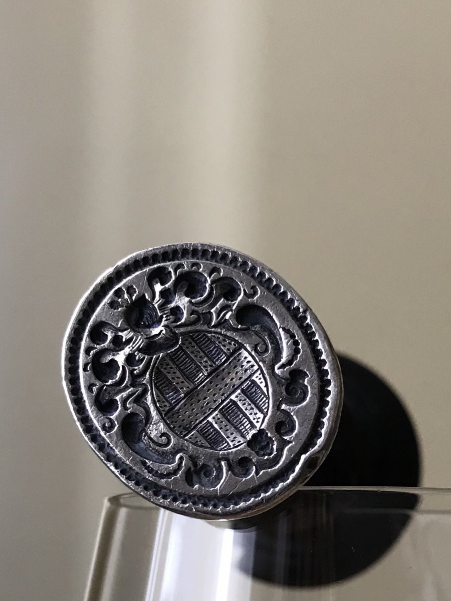 Stamp Seal Armorial In Silver.