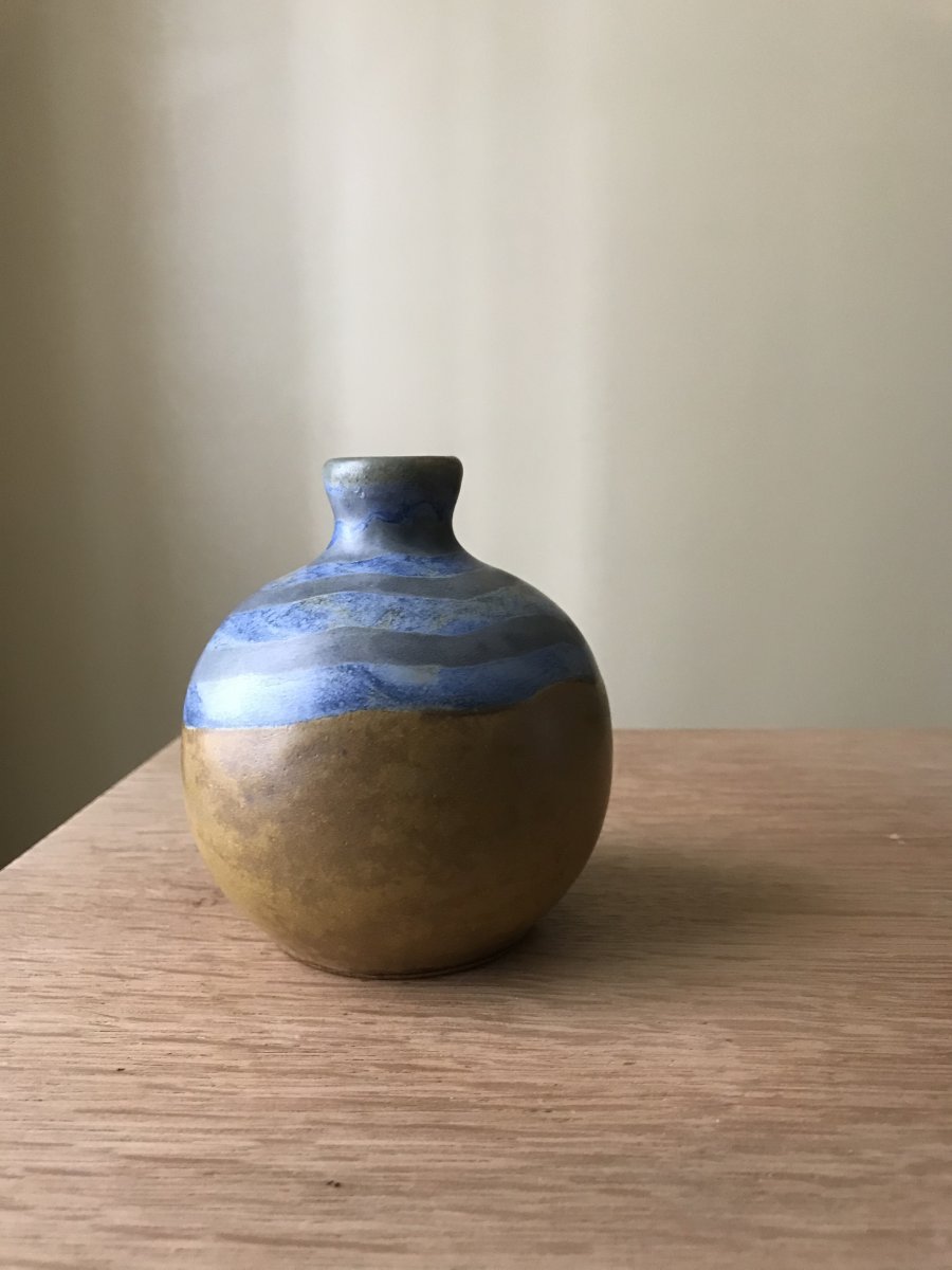 Louis Lourioux Stoneware Ball Vase.-photo-5