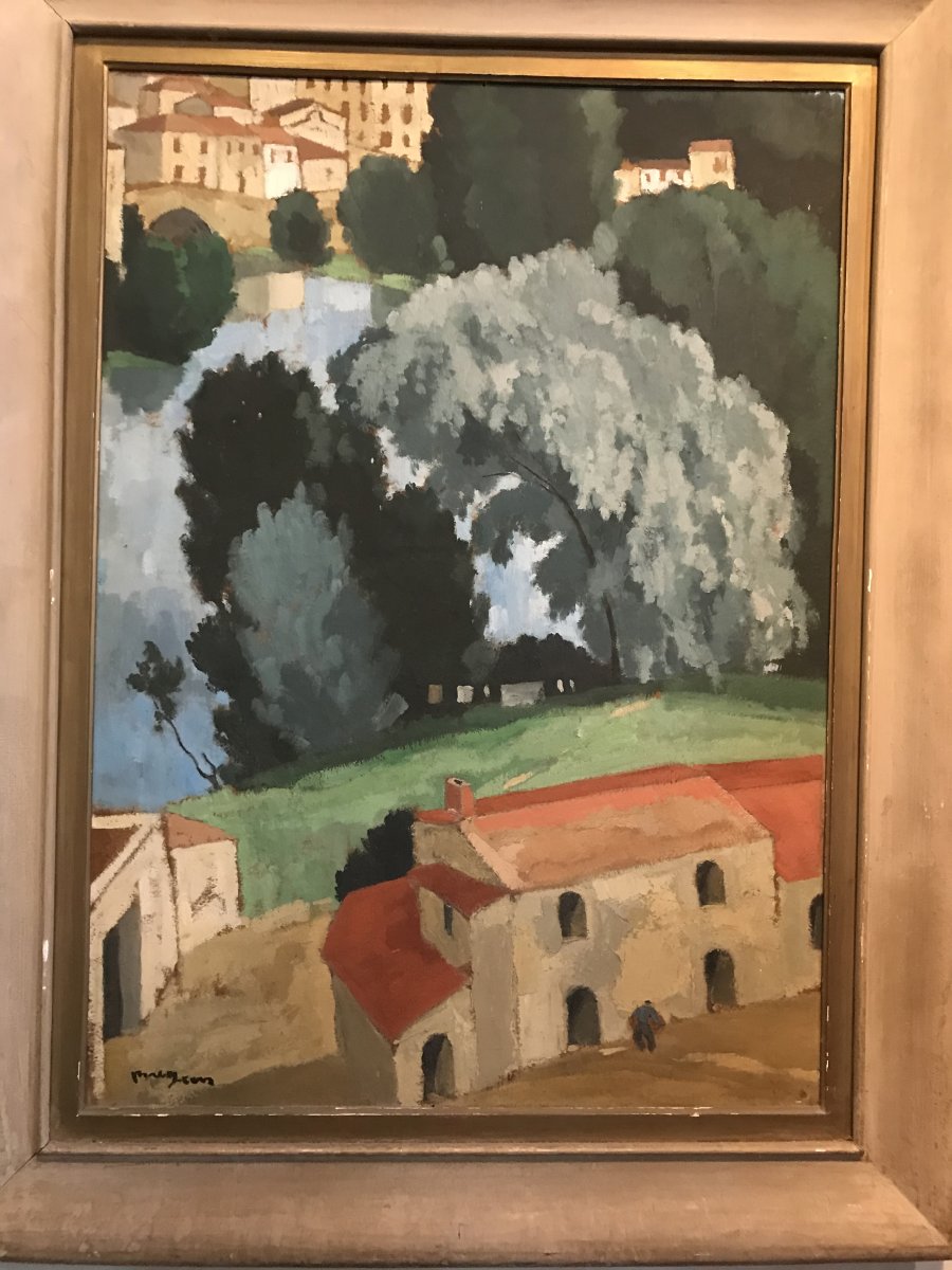 View Of Clisson By Jean Armand Bregeon (1908 -1978)-photo-2