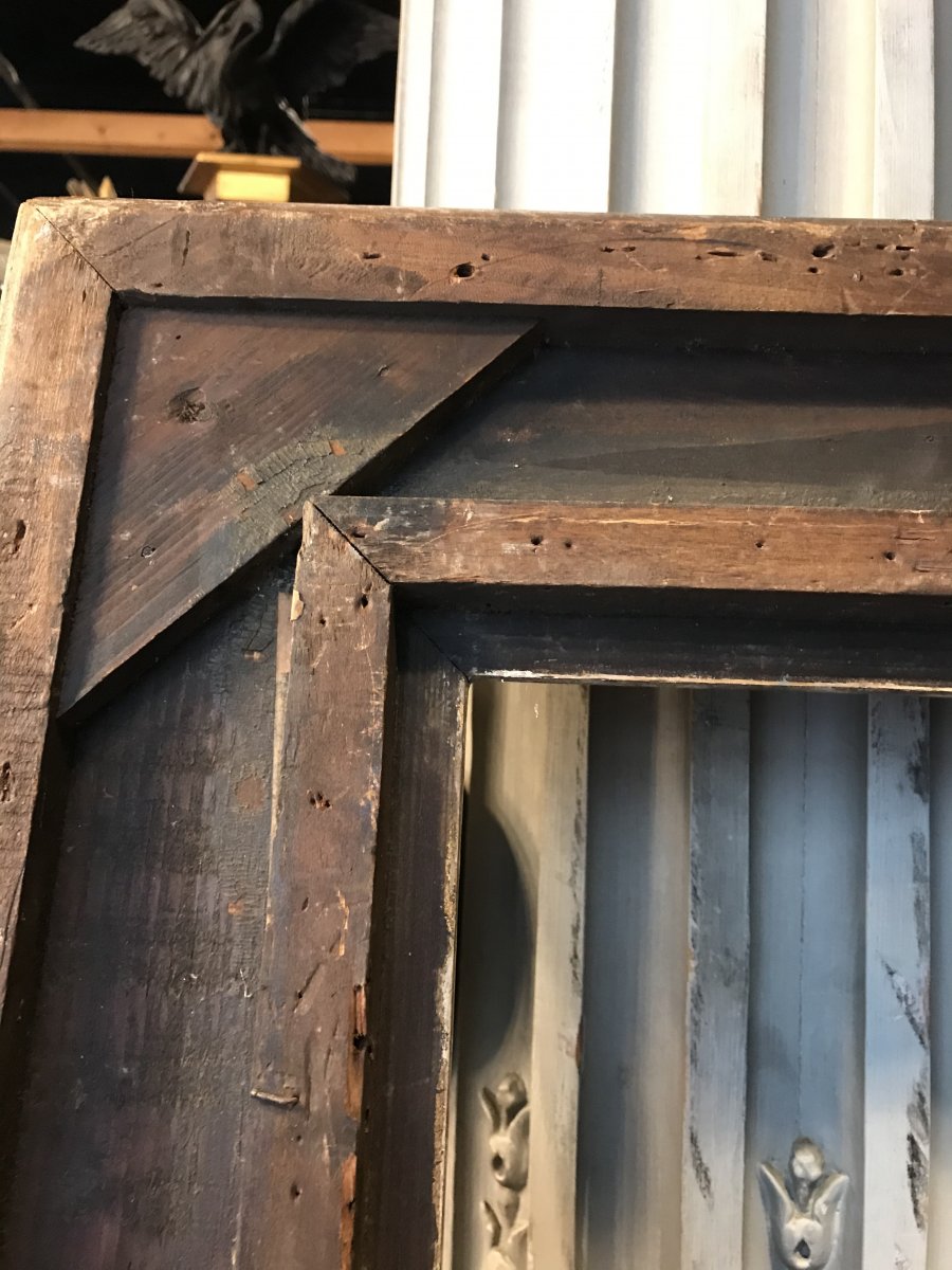 Montparnarsse Frame In Wood And Golden Stucco.-photo-8