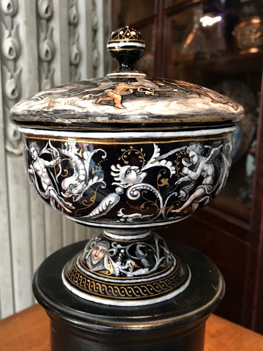 Coupe En émail Limoges Début XIX
