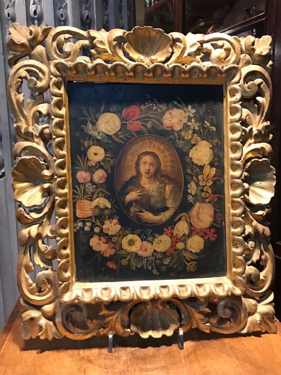 Oil On Copper Containing Mary Magdalene.-photo-8