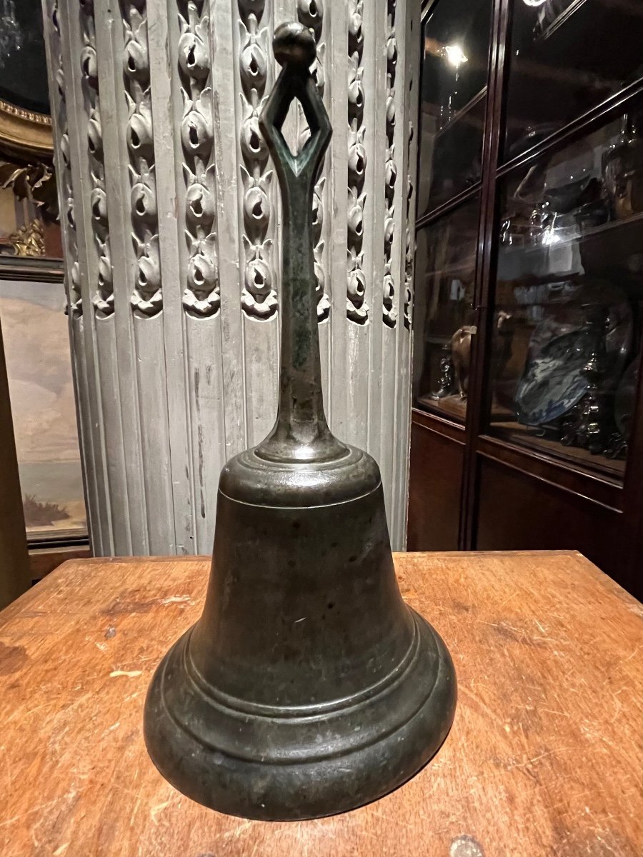 Esquelle Or Bell In Bronze From Refectory.-photo-3