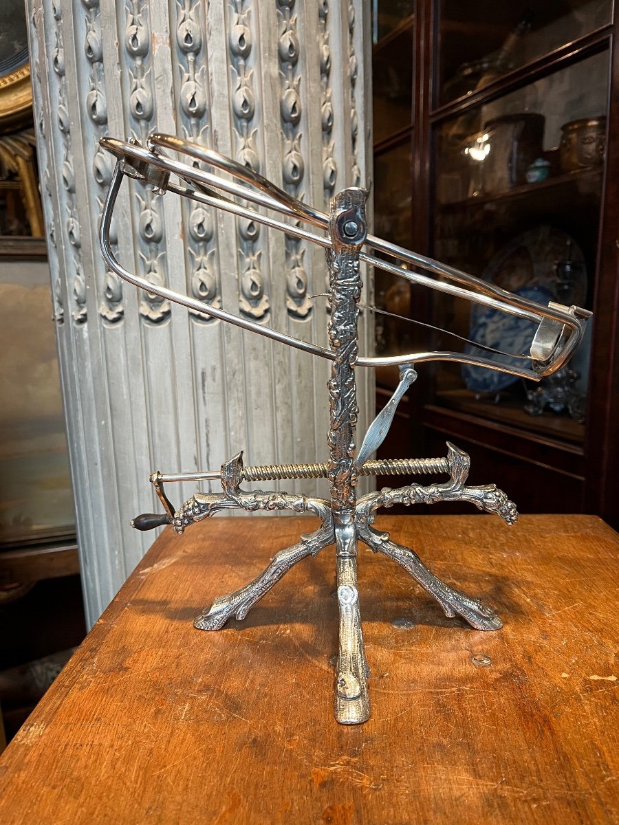 Decanter In Silver Metal.-photo-3