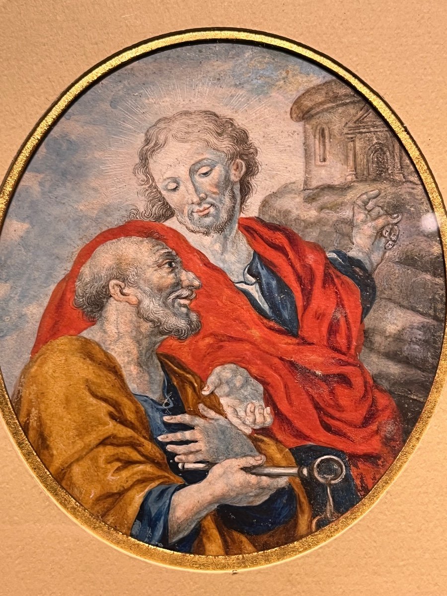 Saint Peter Receiving The Keys From Jesus.