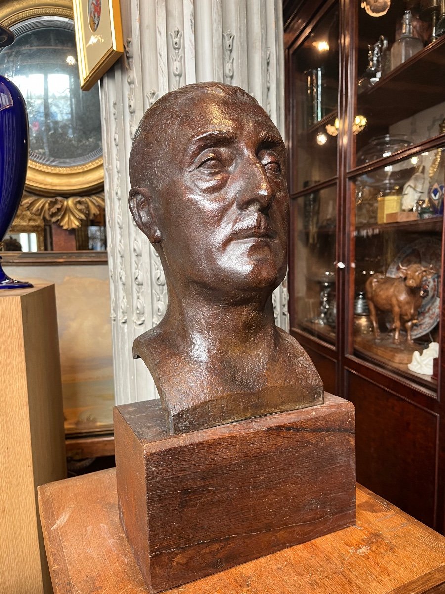 Henri-Paul Rey (1904-1981) Buste En Bronze.-photo-2
