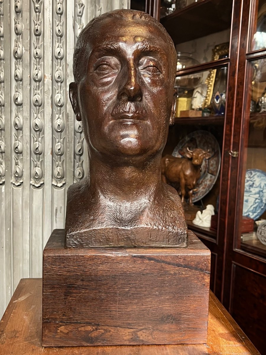 Henri-Paul Rey (1904-1981) Buste En Bronze.-photo-5