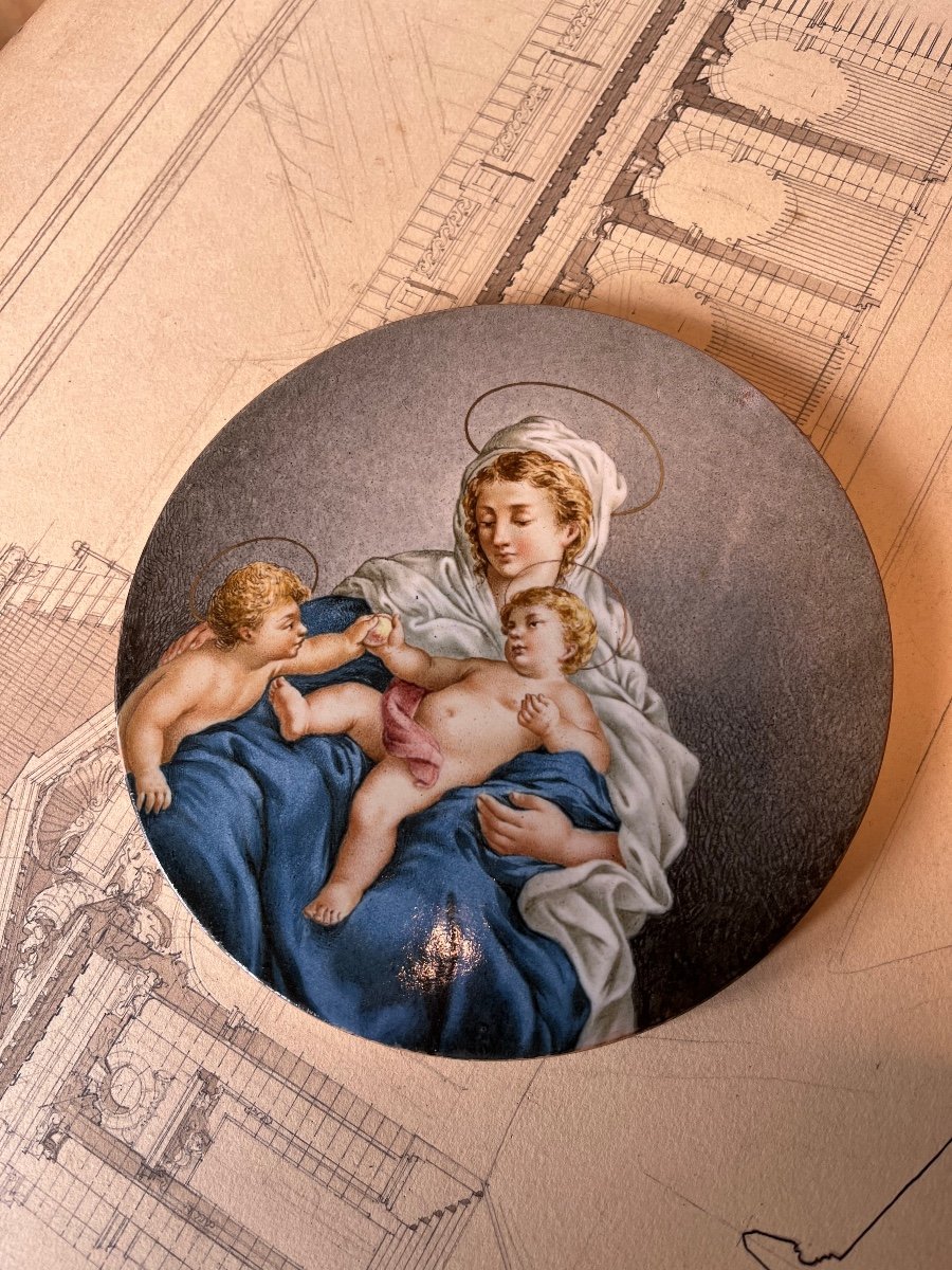 Vierge à L’enfant Jésus Et Saint Jean Baptiste.-photo-4