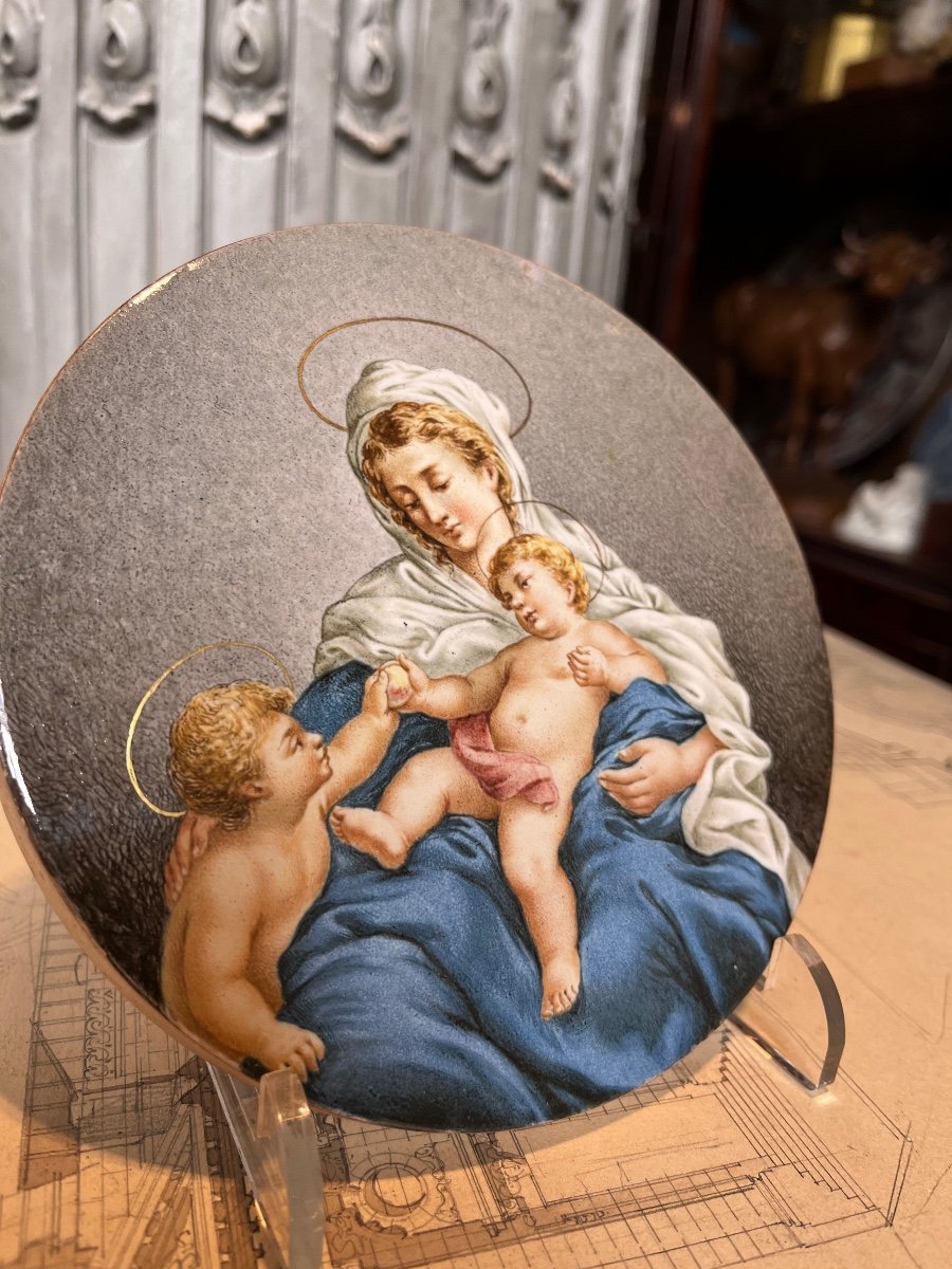 Vierge à L’enfant Jésus Et Saint Jean Baptiste.-photo-4