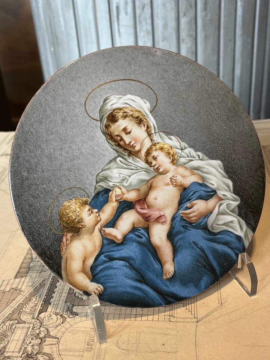 Vierge à L’enfant Jésus Et Saint Jean Baptiste.