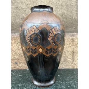 Odetta Glazed Stoneware Vase.
