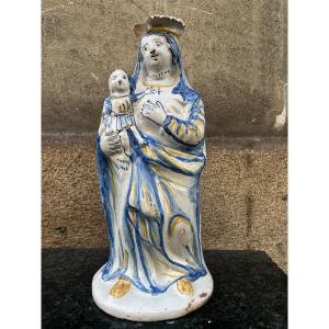 Vierge En Faïence De Nevers XVIII