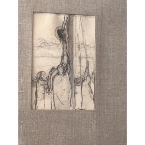 Louis Ferrand (1905-1992) Dessin .