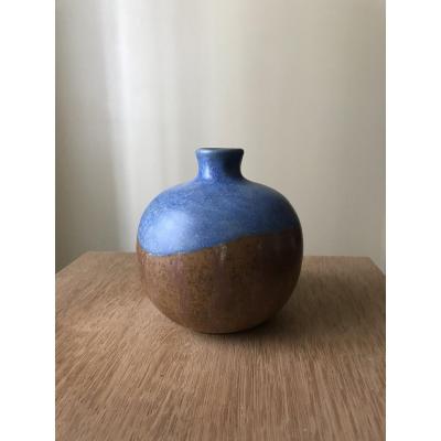 Vase Boule En Grès Louis Lourioux 