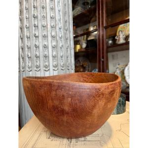 Large Salad Bowl In Monoxyl Wood.