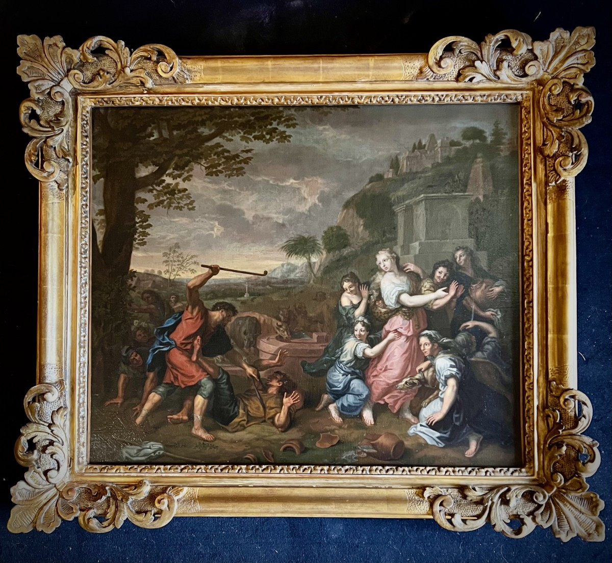 Moise et les filles de Jethro (d’après Charles le brun 1619-1690).-photo-2