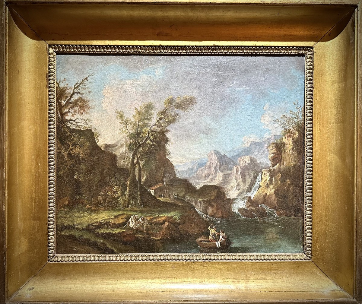 Landscape With Waterfall Alessandro, Magnasco, (1667–1749.) Surroundings.-photo-3