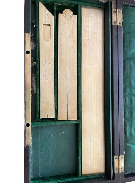 Large Box Of Architect / Mathematics Signed Pixii A Paris C.1800-photo-2