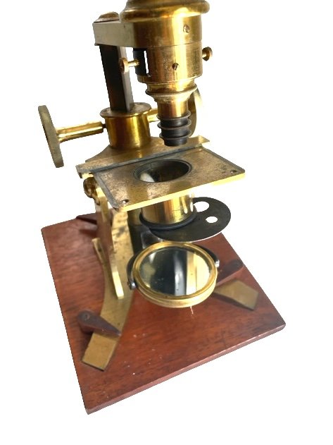 Microscope Binoculaire Composé Signed James Smith Dans Son Coffret-photo-2