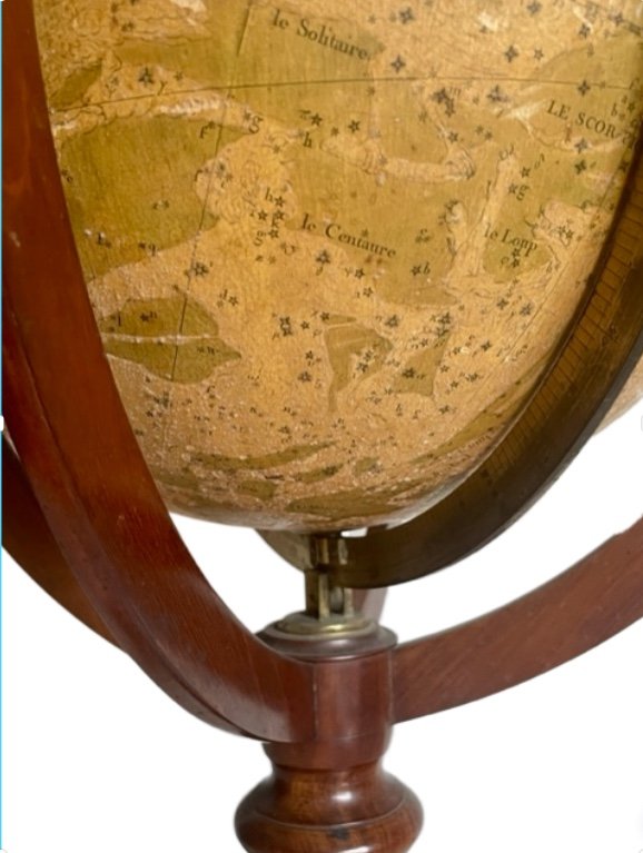 Rare Globe Celeste Delamarche Library 25 Rue Serpente Paris-photo-2