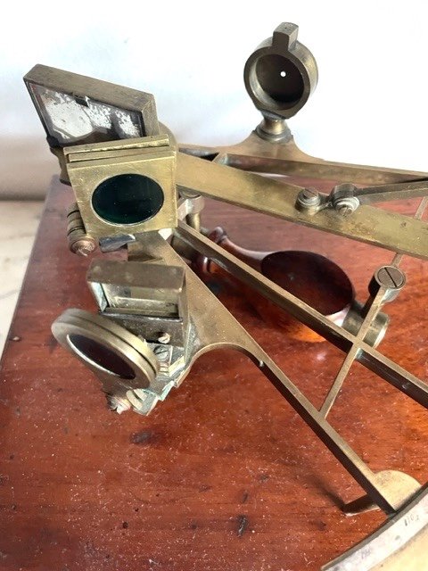 Marine Sextant Signed Granjeau Beigne In Marseille-photo-2