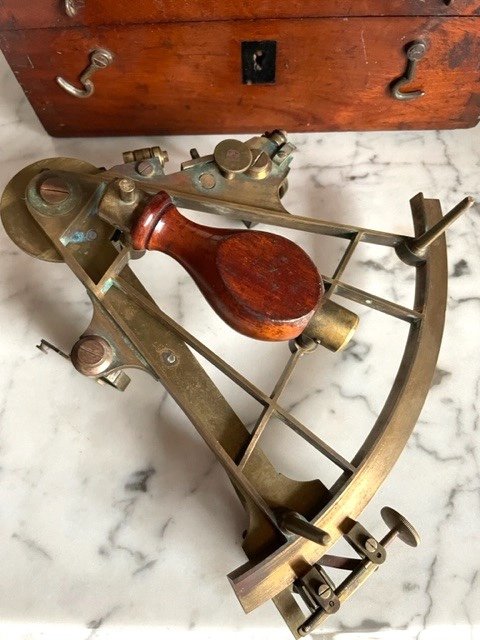 Marine Sextant Signed Granjeau Beigne In Marseille-photo-4