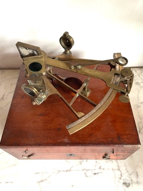 Marine Sextant Signed Granjeau Beigne In Marseille