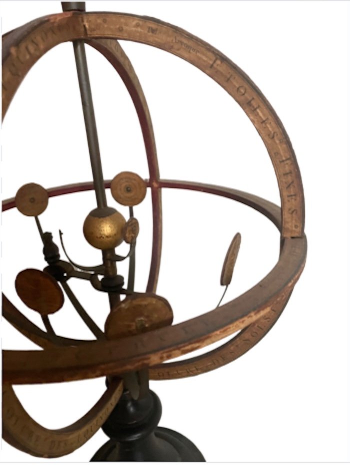 Beau Planétaire Copernicien Delamarche à Mecanisme A Main C 1830 -photo-2