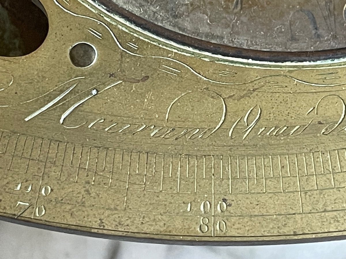 Très Grand Graphomètre Signé Meurand à Paris C.1770  29.5 Cm-photo-4