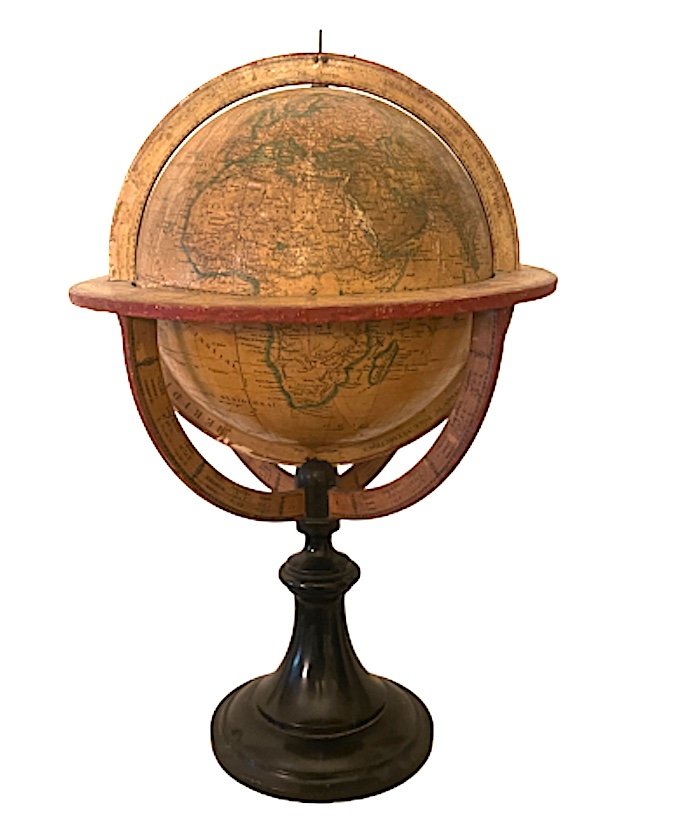Beautiful Delamarche Terrestrial Globe Dated 1866 In Good Original Condition