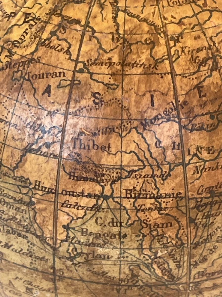Collectible Miniature Globe By Ikelmer Et Barbot In Paris C.1890-photo-1