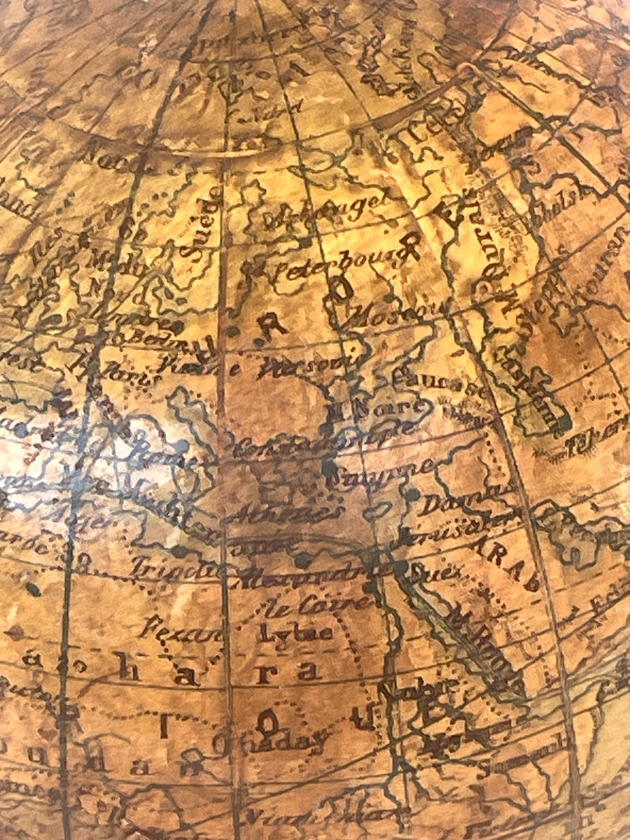Collectible Miniature Globe By Ikelmer Et Barbot In Paris C.1890-photo-2