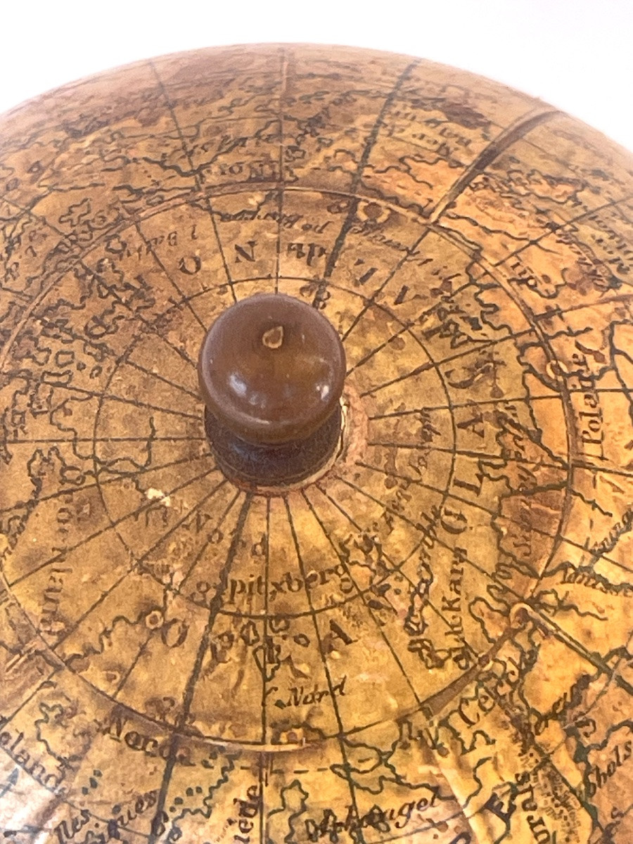 Collectible Miniature Globe By Ikelmer Et Barbot In Paris C.1890-photo-4